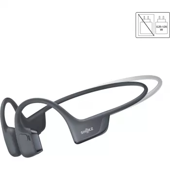 SHOKZ OpenRun Pro 2 Mini austiņas bezvadu, aizauss, sportam, Bluetooth, melnas