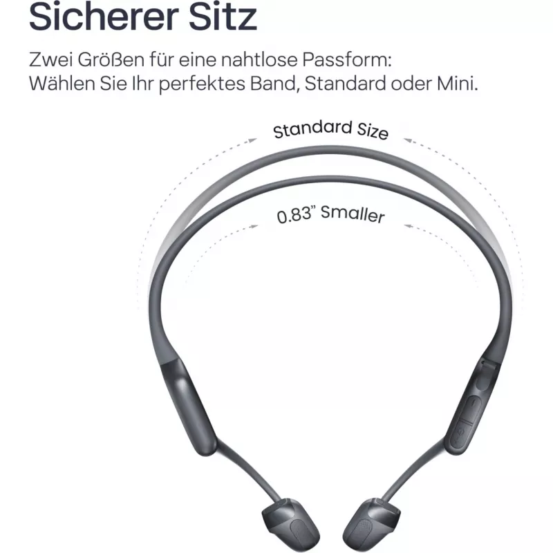 SHOKZ OpenRun Pro 2 Mini austiņas bezvadu, aizauss, sportam, Bluetooth, melnas