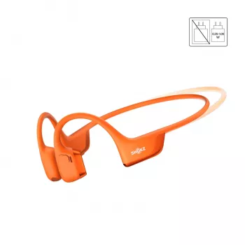 SHOKZ OpenRun Pro 2 Mini austiņas, bezvadu, auss āķītis, sportam, oranžas