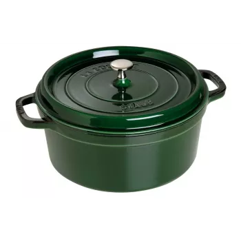 Staub La Cocotte 26 cm apaļš čuguna katls, baziliku zaļš, 4,6 l