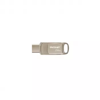 USB zibatmiņa PATRIOT PS256GT560DS5D 256GB USB 3.2 (USB-A/USB-C) grozāma, sudraba, 120 MB/s