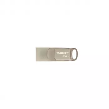 USB zibatmiņa PATRIOT PS256GT560DS5D 256GB USB 3.2 (USB-A/USB-C) grozāma, sudraba, 120 MB/s