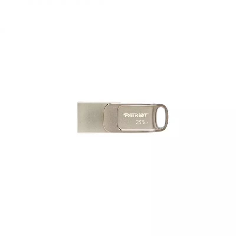 USB zibatmiņa PATRIOT PS256GT560DS5D 256GB USB 3.2 (USB-A/USB-C) grozāma, sudraba, 120 MB/s