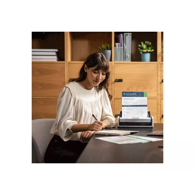 Portable wireless color document scanner Brother ADS-1800W — compact duplex ADF for small office/mobile use
