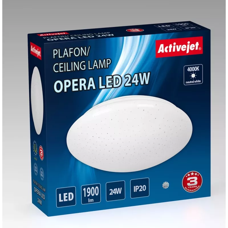 Mūsdienīgs LED griestu plafons Activejet OPERA LED 24W