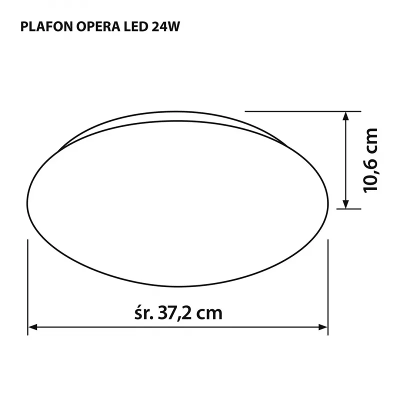 Mūsdienīgs LED griestu plafons Activejet OPERA LED 24W