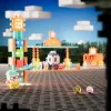 Rotaļu konstruktora komplekts Marioinex Mini Waffle Blocks degvielas uzpildes stacija, 148 gabali, daudzkrāsu, vecumam 6+