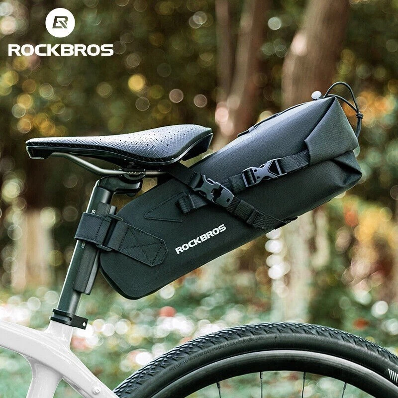 Rockbros 30130061001 3 L melns, ūdensnecaurlaidīgs velosipēda sēdekļa somiņš