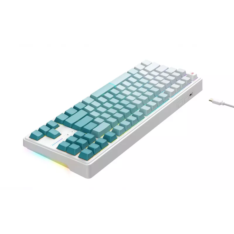 Havit KB901L spēļu tastatūra balta un zaļa USB vadu RGB LED