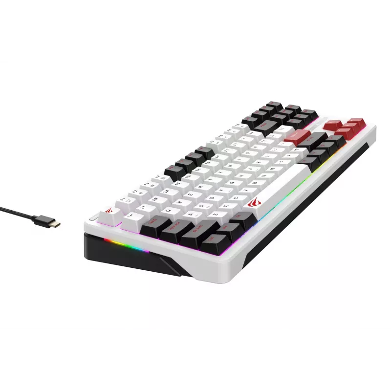 Havit KB902L spēļu tastatūra 80% vadu USB QWERTY 88 taustiņi RGB LED
