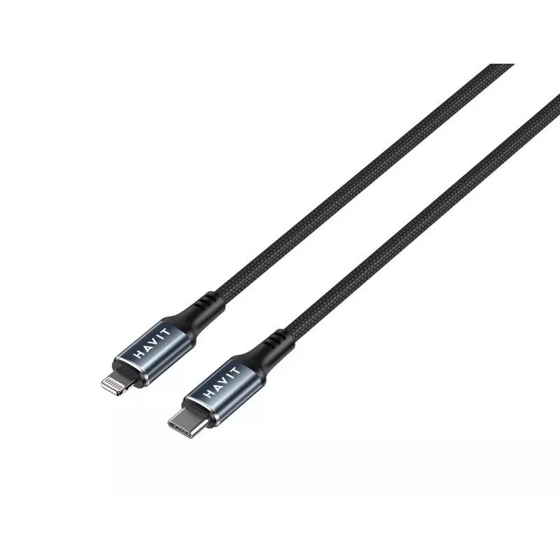 Havit CB6311 USB Type C to Lightning kabelis 1 m melns 30 W