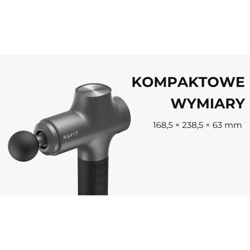 Havit MG1503 pistoles formas roku masieris ar sitiena un vibrācijas masāžu