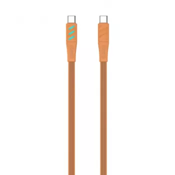 Havit CB6254 USB Type C uz USB Type C uzlādes kabelis 1 m oranžs