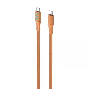 Havit CB6254 USB Type C uz USB Type C uzlādes kabelis 1 m oranžs