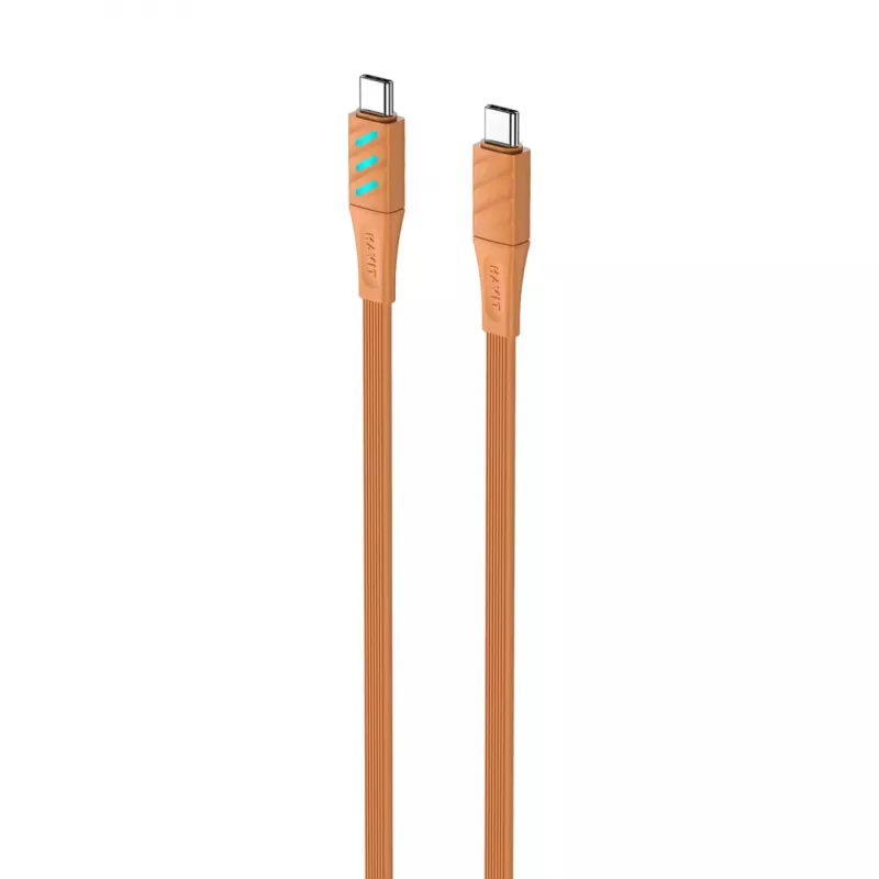 Havit CB6254 USB Type C uz USB Type C uzlādes kabelis 1 m oranžs