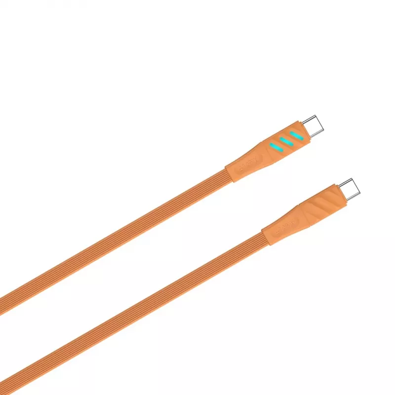 Havit CB6254 USB Type C uz USB Type C uzlādes kabelis 1 m oranžs