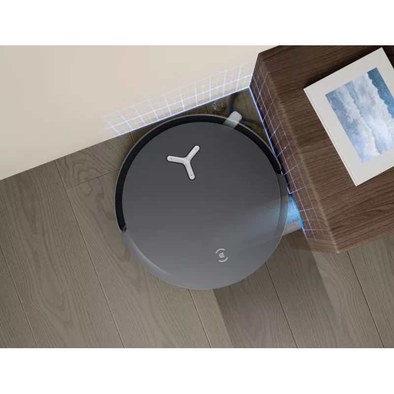 Robot vacuum Ecovacs Deebot X8 Omni — melns, 5200 mAh baterija, 128 min darbības laiks, putekļu maiss 0,22 L, mitrā slaucīšana, automātiskā bāzes stacija