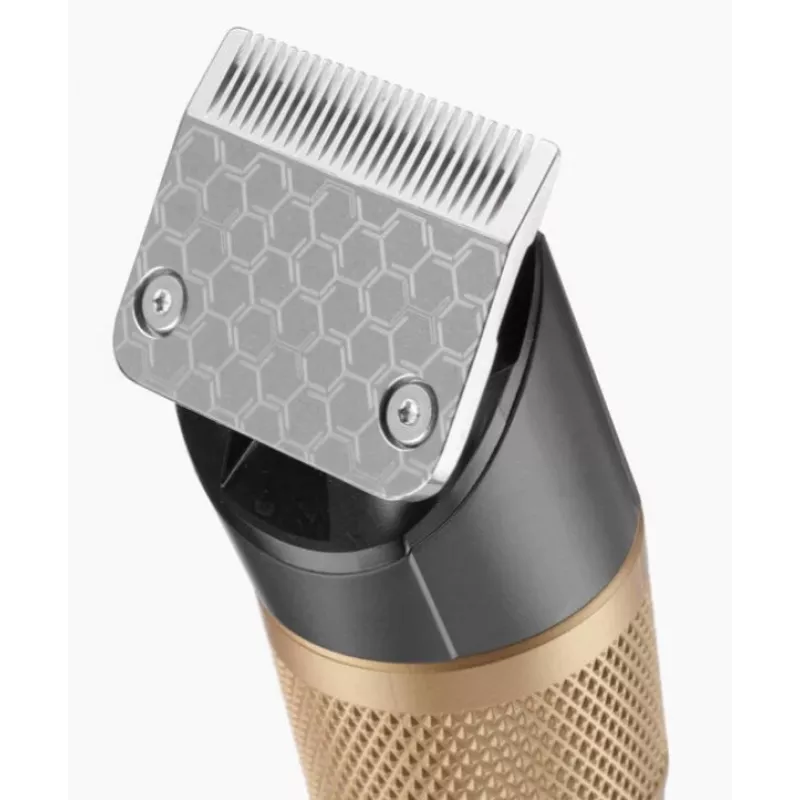 Hair Trimmer BaByliss E987E Gold Granite — uzlādējams Li-Ion, 8 garuma soļi, 0,6 mm–28 mm, ūdensizturīgs