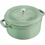 Staub apaļa čuguna kastrolis 5,2 l, piparmētru krāsā - La Cocotte 26 cm
