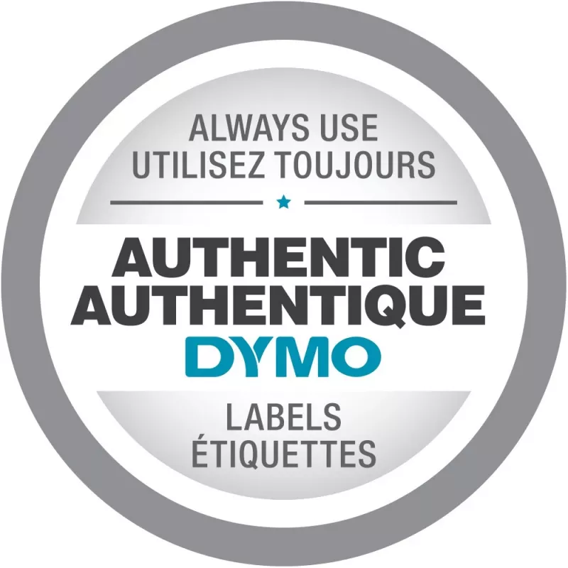 DYMO D1 Durable - Melns uz balta - 12mm
