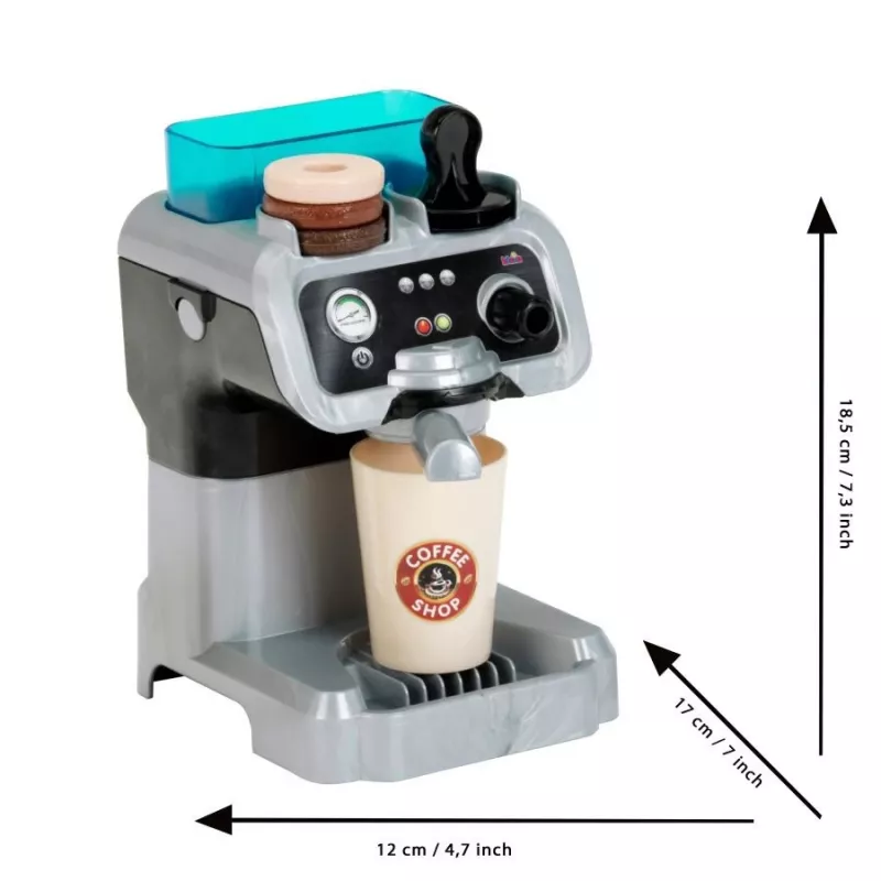 Espresso automāts KLEIN 9510 kompakts dizains, bērniem draudzīga rotaļu espresso iekārta