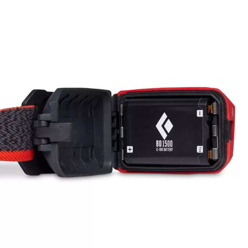 Black Diamond Storm 450 melna / sarkana galvas lukturītis