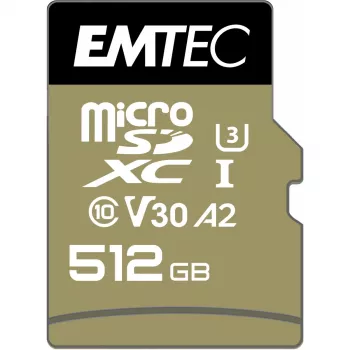 Atmiņas karte Emtec 512GB MicroSDXC UHS-I ECMSDM512GXC10SP