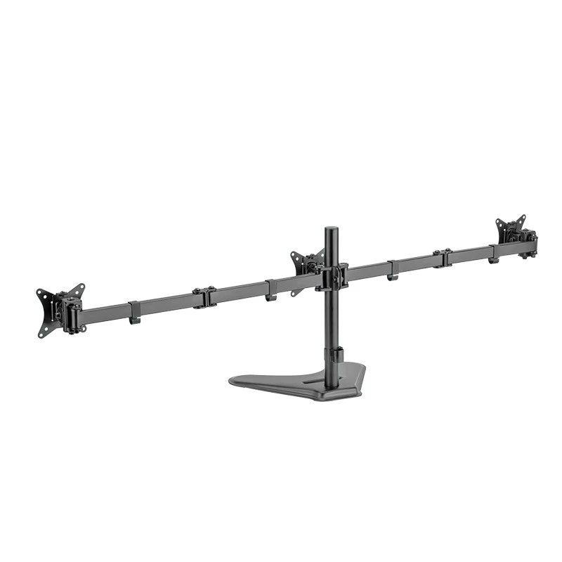 LOGILINK BP0174 Trīskāršs monitora stiprinājums 17-27 collām katras rokas garums 658 mm ar viedtālruņa turētāju alumīnija