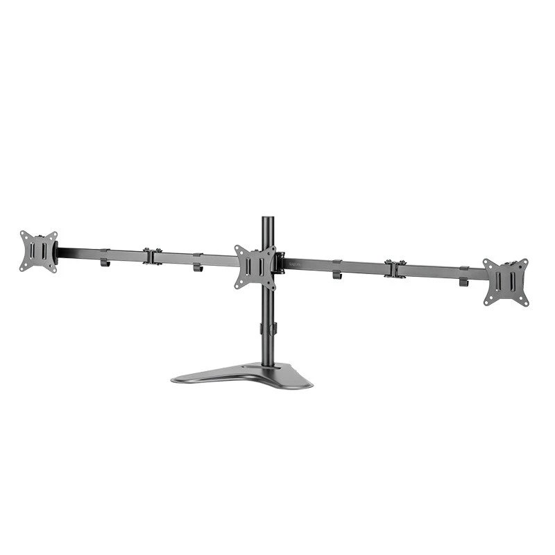 LOGILINK BP0174 Trīskāršs monitora stiprinājums 17-27 collām katras rokas garums 658 mm ar viedtālruņa turētāju alumīnija
