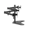 LOGILINK BP0174 Trīskāršs monitora stiprinājums 17-27 collām katras rokas garums 658 mm ar viedtālruņa turētāju alumīnija
