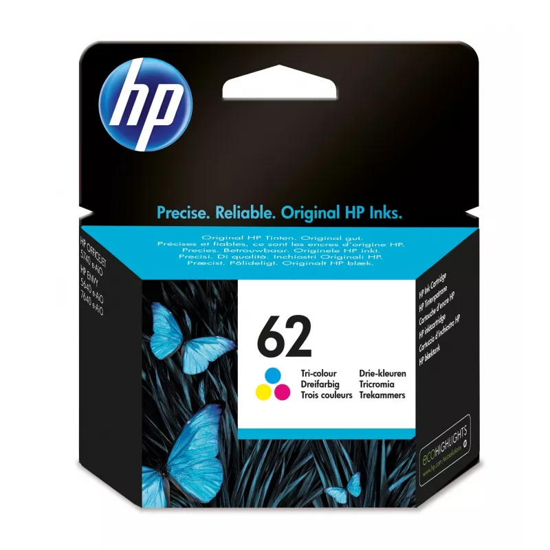 HP 62 trīskrāsu tintes kasetne blisteriepakojumā