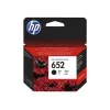 HP 652 melna oriģinālā Ink Advantage tintes kasetne