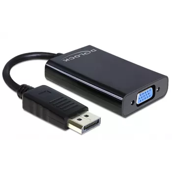Delock adapteris DisplayPort vīr. > VGA 15 kontaktu siev. - DisplayPort adapteris - DisplayPort (vīr.)