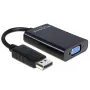 Delock adapteris DisplayPort vīr. > VGA 15 kontaktu siev. - DisplayPort adapteris - DisplayPort (vīr.)