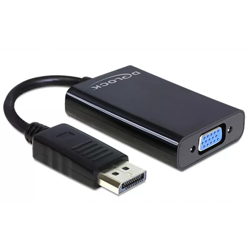 Delock adapteris DisplayPort vīr. > VGA 15 kontaktu siev. - DisplayPort adapteris - DisplayPort (vīr.)
