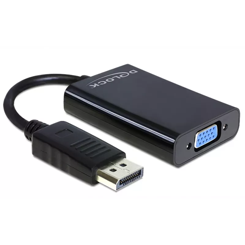 Delock adapteris DisplayPort vīr. > VGA 15 kontaktu siev. - DisplayPort adapteris - DisplayPort (vīr.)