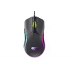 Havit MS1038 spēļu pele, melna, piemērota abām rokām, USB, 8000 DPI, 7 pogas