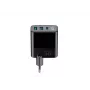 Lādētājs HAVIT UCLE001 EU GaN trīs porti 30 W melns — kompakts USB lādētājs ar 3 portiem