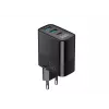 Lādētājs HAVIT UCLE001 EU GaN trīs porti 30 W melns — kompakts USB lādētājs ar 3 portiem