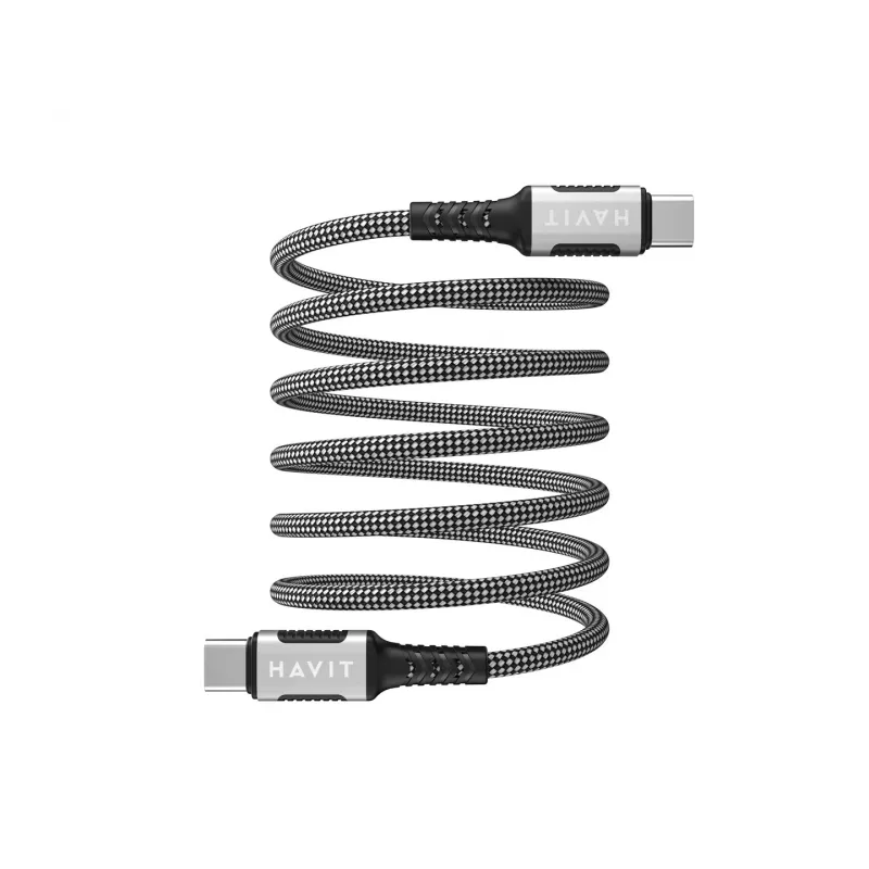 Havit CB6297 Magnetic kabelis USB Type C to USB Type C 1m Melns