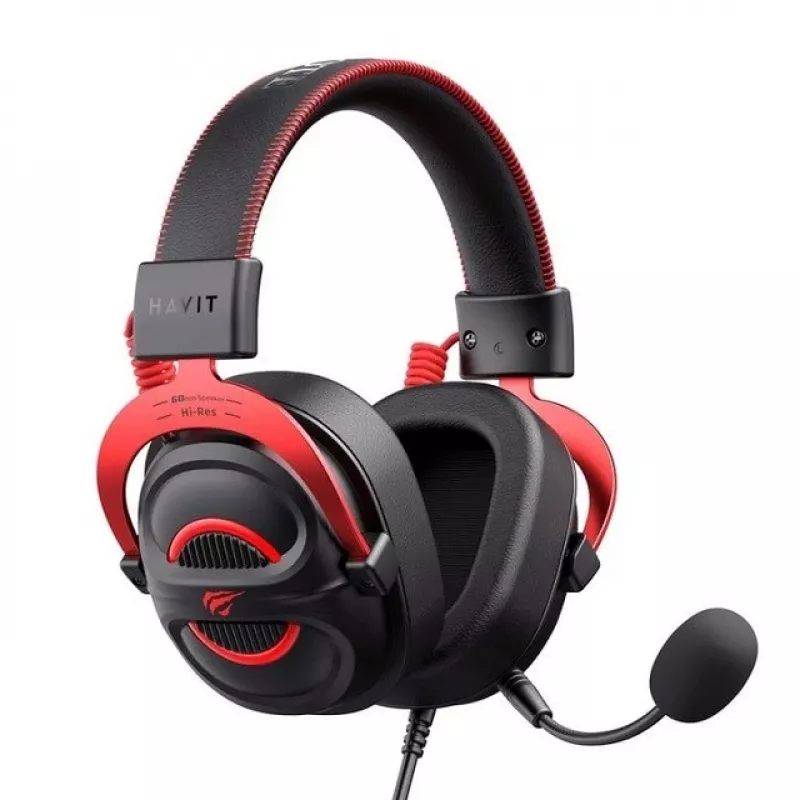 Headset Havit H2002E Pro Wired Gaming Melns Red