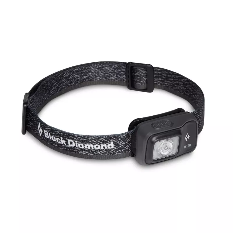 Melns Diamond Astro 300 melna, zila galvas saite, lukturītis