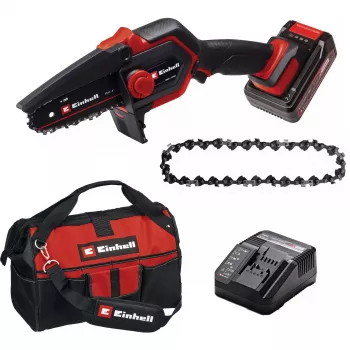 Bezvadu atzarošanas ķēdes zāģis Einhell GE-PS 18/15 Li 18 V Li‑ion 2,5 Ah, vadotnes garums 150 mm