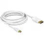 DisplayPort kabelis DeLOCK 83483 Mini DisplayPort 3 m Balts