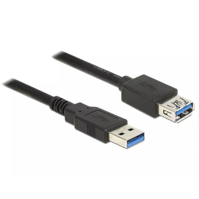 USB kabelis DeLOCK 85056 USB 3.2 Gen 1 2m USB A Melns