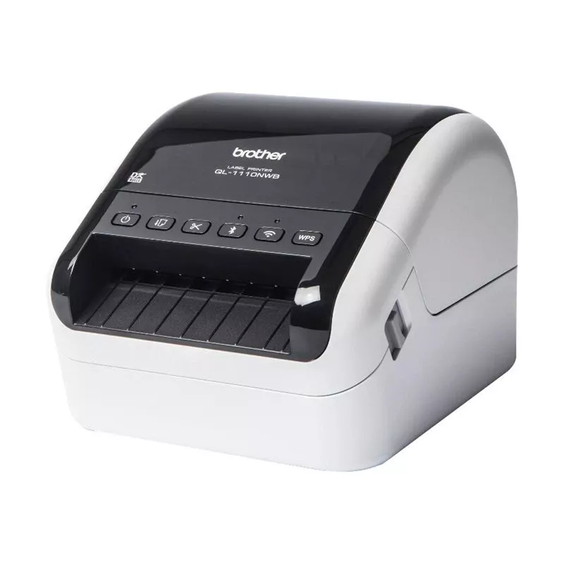 Etiķešu printeris Brother QL-1110NWBC Tiešā termiskā 300x300 DPI 110 mm/s Vadu Bezvadu
