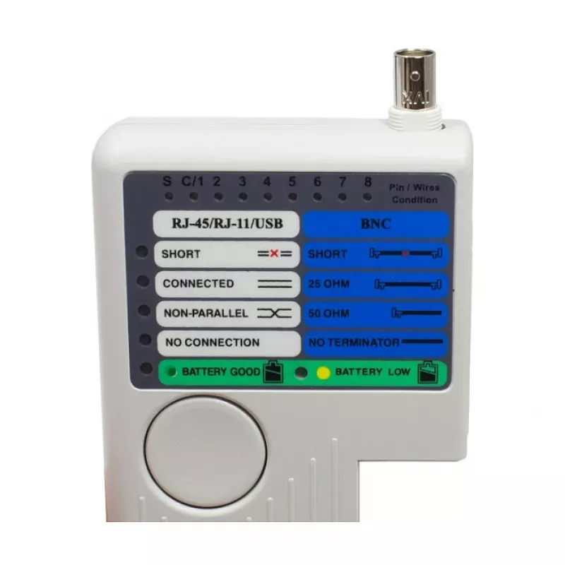 Alcasa GC-N0097 Tīkla kabeļu testeris UTP/STP kabeļu testeris pelēks (GC-N0097)