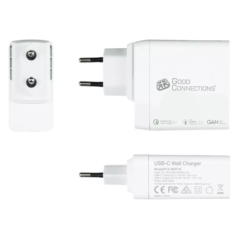 Goodconnections PCA-W001W Strāvas adapteris balts