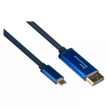 Alcasa 4812-CSF010B 1m adaptera kabelis USB-C - 1 m - USB Type-C - DisplayPort - Male - Male - taisns (4812-CSF010B)
