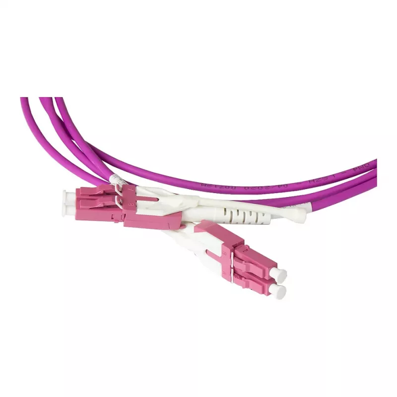 komutācijas kabelis LWL Duplex OM4 (Multimode, 50/125) LC/LC, UNIBOOT, LSZH, maināma polaritāte, Entriegelungslasche, 10m, Good Connections® (LW-U810LC4)